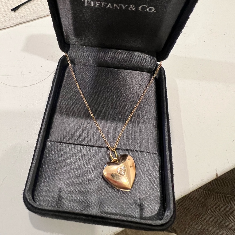 Tiffany & Co. Heart Locket Pendant in 18K Rose Gold lightly used